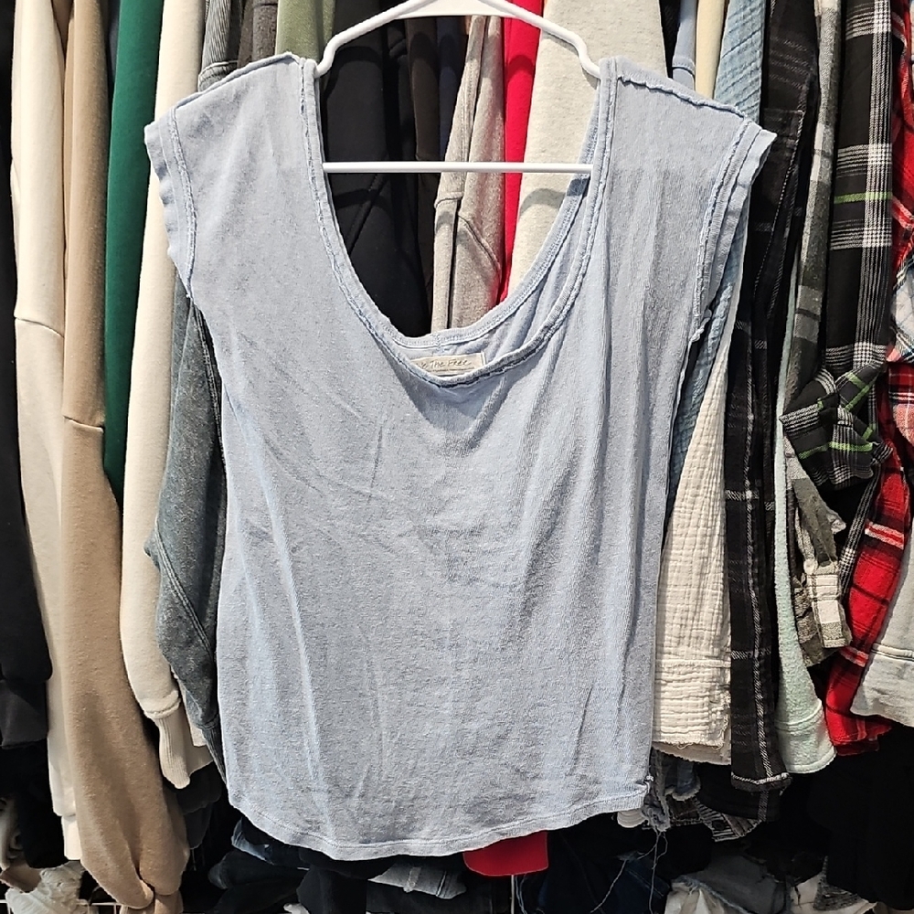 We The Free Light Blue Tank Top